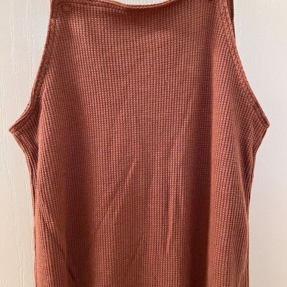 Angel Dear Pecan Brown Waffle Knit Thermal Overalls Boys Size 18-24 Months NWT - Picture 6 of 13